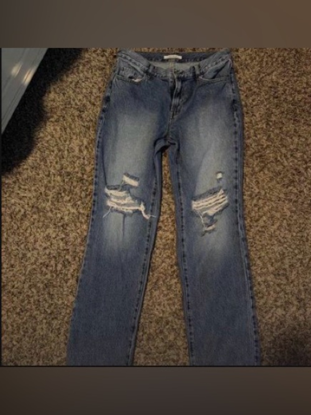 PacSun Women's Light Blue Distressed Skinny Jeans